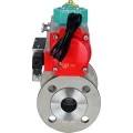 Кран шаровой DN.ru BV3232P(2pc)-FP-F-ISO-H Ду20 Ру40 полнопроходной, фланцевый, корпус - нержавеющая сталь 316, уплотнение - PTFE, с пневмоприводом PA-DA-065, пневмораспределителем 4M310-08 24В и магнитным переключателем ALS200D