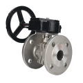 Кран шаровой DN.ru BV3232P(2pc)-FP-F-ISO-H Ду50 Ру16 полнопроходной фланцевый, корпус - нержавеющая сталь 316, уплотнение - PTFE, с редуктором RDN RQN3-150Z-T24
