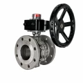 Кран шаровой DN.ru BV3232P(2pc)-FP-F-ISO-H WDVF Ду125 Ру16 полнопроходной, фланцевый, корпус - нержавеющая сталь 316, уплотнение - PTFE, с редуктором DN.ru HGB RQN4-1200Z