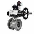 Кран шаровой DN.ru BV3232P(2pc)-FP-F-ISO-H WDVF Ду100 Ру16 полнопроходной, фланцевый, корпус - нержавеющая сталь 316, уплотнение - PTFE, с пневмоприводом PA-DA-105-1, пневмораспределителем 4M310-08 DC24V, БКВ APL-210N и БПВ AFC2000