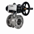 Кран шаровой DN.ru BV3232P(2pc)-FP-F-ISO-H WDVF Ду100 Ру16 полнопроходной, фланцевый, корпус - нержавеющая сталь 316, уплотнение - PTFE, с пневмоприводом PA-DA-105-1 и пневмораспределителем 4M310-08 AC220V
