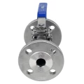 Кран шаровой DN.ru BV3131P(3pc)-FP-F-ISO-H Ду100 Ру16, полнопроходной, трехсоставной, сталь 304, уплотнение - PTFE, фланцевый, с ISO-фланцем
