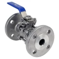 Кран шаровой DN.ru BV3232P(3pc)-FP-F-ISO-H Ду65 Ру40 фланцевый с ISO-фланцем, корпус - нержавеющая сталь 316, полнопроходной, уплотнение - PTFE, ISO-фланец F07/F10 квадрат 17х17, с рукояткой