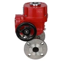 Кран шаровой DN.ru BV3232P(3pc)-FP-F-ISO-H Ду32 Ру40 трехсоставный из нержавеющей стали SS316, фланцевый, уплотнение - PTFE, полнопроходной, с 1/4-оборотным электроприводом DN.ru QT-EX-005M-O2-220VAC-У1