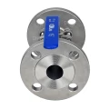 Кран шаровой DN.ru BV3232P(3pc)-FP-F-H Ду15 Ру40, полнопроходной, трехсоставной, нержавеющая сталь 316, уплотнение - PTFE, фланцевый с рукояткой 9х9