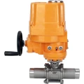 Кран шаровой DN.ru BV3131P(3pc)-FP-W-ISO-H LONG Ду40 Ру40 полнопроходной, корпус - нержавеющая сталь 304, уплотнение - PTFE, под приварку, с 1/4-оборотным электроприводом взрывозащищенным DN.ru QT-EX-015EM-O2-220VAC-У1 220В