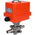 Кран шаровой DN.ru BV3232P(3pc)-FP-W-ISO-H LONG Ду10 Ру63 полнопроходной, корпус - нержавеющая сталь 316, уплотнение - PTFE, под приварку, с 1/4-оборотным электроприводом DN.ru QT-N-003EM-O1-220VAC-У1 MINI 220В