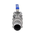 Кран шаровой DN.ru BV3232P(3pc)-FP-W-ISO-H LONG Ду40 Ру40 полнопроходной, трехсоставной, корпус - нержавеющая сталь 316, уплотнение - PTFE, под приварку, с рукояткой