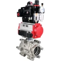 Кран шаровой DN.ru BV3232P(3pc)-FP-SW-ISO-H Ду65 Ру63 полнопроходной, корпус - нержавеющая сталь SS316, под приварку, с пневмоприводом PA-DA-105, пневмораспределителем 4М310-08 24В NAMUR, БКВ APL-410N EX, БПВ AFC2000