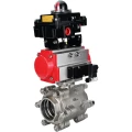 Кран шаровой DN.ru BV3232P(3pc)-FP-SW-ISO-H Ду40 Ру63 полнопроходной, корпус - нержавеющая сталь SS316, под приварку, с пневмоприводом PA-SA-105, пневмораспределителем 4М310-08 220В, БКВ APL-410N EX