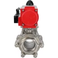 Кран шаровой DN.ru BV3232P(3pc)-FP-SW-ISO-H Ду50 Ру63 полнопроходной, корпус - нержавеющая сталь SS316, под приварку, с пневмоприводом PA-DA-083, пневмораспределителем 4М310-08 220В