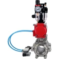 Кран шаровой DN.ru BV3232P(3pc)-FP-SW-ISO-H Ду50 Ру63 полнопроходной, корпус - нержавеющая сталь SS316, под приварку, с пневмоприводом PA-DA-083, пневмораспределителем 4V320-10 AC220V, БКВ APL-210N, БПВ AFC2000