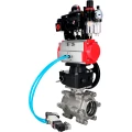 Кран шаровой DN.ru BV3232P(3pc)-FP-SW-ISO-H Ду100 Ру63 полнопроходной, корпус - нержавеющая сталь SS316, под приварку, с пневмоприводом PA-DA-105, пневмораспределителем 4V320-10 220В, БКВ APL-410N EX, ручным дублером MON3-700-T38-ISO, БПВ AFC2000