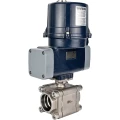 Кран шаровой DN.ru BV3232P(3pc)-FP-SW-ISO-H Ду40 Ру63 полнопроходной, корпус - нержавеющая сталь SS316, под приварку, с 1/4-оборотным электроприводом QTSA-N-005EM-O0-220VAC с пружинным возвратом