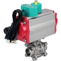 Кран шаровой DN.ru BV3232P(3pc)-FP-W-ISO-H Ду100 Ру25 полнопроходной, корпус - нержавеющая сталь 316, уплотнение - PTFE, под приварку, с пневмоприводом PA-DA-105, пневмораспределителем 4М310-08 24В NAMUR и магнитным переключателем ALS200D