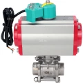 Кран шаровой DN.ru BV3232P(3pc)-FP-W-ISO-H Ду15 Ру63 полнопроходной, корпус - нержавеющая сталь 316, уплотнение - PTFE, под приварку, с пневмоприводом PA-DA-052 и магнитным переключателем ALS200D
