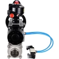 Кран шаровой DN.ru BV3232P(3pc)-FP-W-ISO-H Ду80 Ру25, полнопроходной, трехсоставной, нержавеющая сталь 316, уплотнение - PTFE, под приварку, с пневмоприводом PA-DA-105-1, пневмораспределителем 4V320-10 220В, БКВ APL-510N Ex