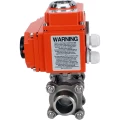 Кран шаровой DN.ru BV3232P(3pc)-FP-W-ISO-H WDVF Ду32 Ру63 полнопроходной, трехсоставной, корпус - нержавеющая сталь 316, уплотнение - PTFE, под приварку, с 1/4-оборотным электроприводом DN.ru QT-N-003EM-O1-220VAC-У1 HARK