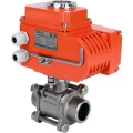 Кран шаровой DN.ru BV3232P(3pc)-FP-W-ISO-H WDVF Ду25 Ру63 полнопроходной, трехсоставной, корпус - нержавеющая сталь 316, уплотнение - PTFE, под приварку, с 1/4-оборотным электроприводом DN.ru QT-N-003EM-O1-220VAC-У1 HARK