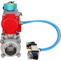 Кран шаровой DN.ru BV3232P(3pc)-FP-W-ISO-H WDVF Ду25 Ру63 полнопроходной, трехсоставной, корпус - нержавеющая сталь 316, уплотнение - PTFE, под приварку, с пневмоприводом PA-DA-052, пневмораспределителем 4V320-10 220В и магнитным переключателем ALS200D
