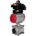 Кран шаровой DN.ru BV3232P(3pc)-FP-W-ISO-H WDVF Ду25 Ру63 полнопроходной, трехсоставной, корпус - нержавеющая сталь 316, уплотнение - PTFE, под приварку, с пневмоприводом PA-SA-083, БКВ APL-410N EX