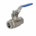 Кран шаровой DN.ru BV3232P(2pc)-FP-T-H Ду10 Ру63 ZGY полнопроходной двухходовой, нержавеющая сталь CF8М/AISI 316, внутренняя резьба, уплотнение - PTFE, ручка-рычаг