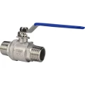 Кран шаровой DN.ru BV3131P(2pc)-FP-T-H НР/НР Ду15 Ру63 нержавеющая сталь AISI 304, полнопроходной, наружная резьба/наружная резьба, уплотнение - PTFE, ручка-рычаг