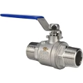 Кран шаровой DN.ru BV3131P(2pc)-FP-T-H НР/НР Ду20 Ру63 нержавеющая сталь AISI 304, полнопроходной, наружная резьба/наружная резьба, уплотнение - PTFE, ручка-рычаг