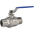 Кран шаровой DN.ru BV3131P(2pc)-FP-T-H НР/НР Ду15 Ру63 нержавеющая сталь AISI 304, полнопроходной, наружная резьба/наружная резьба, уплотнение - PTFE, ручка-рычаг