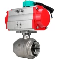 Кран шаровой DN.ru BV3232P(2pc)-FP-T-ISO-H Ду15 Ру63 полнопроходной, внутренняя резьба, корпус - нержавеющая сталь 316, уплотнение - PTFE, с пневмоприводом PA-DA-052 и магнитным переключателем ALS200D