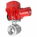 Кран шаровой DN.ru BV3232P(2pc)-FP-T-ISO-H Ду20 Ру63 полнопроходной двухходовой, нержавеющая сталь 316, внутренняя резьба, уплотнение - PTFE, со взрывозащищенным электроприводом DN.ru QT-EX-010EM-O2-24VDC-У1