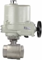 Кран шаровой DN.ru BV3232P(2pc)-FP-T-ISO-H Ду50 Ру63 полнопроходной двухходовой, нержавеющая сталь SS316, внутренняя резьба, уплотнение - PTFE, с электроприводом ГЗ-ОФВ-70/5,5М 380В