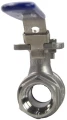 Кран шаровой DN.ru BV3232P(2pc)-FP-T-ISO-H Ду32 Ру63 полнопроходной двухходовой, нержавеющая сталь 316, внутренняя резьба, уплотнение - PTFE, с ISO-фланцем и рукояткой, 11х11, F04/F05