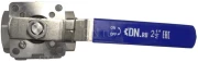 Кран шаровой DN.ru BV3232P(2pc)-FP-T-ISO-H Ду65 Ру40 полнопроходной двухходовой, нержавеющая сталь 316, внутренняя резьба, уплотнение - PTFE, с ISO-фланцем и рукояткой, 17х17, F07/F10
