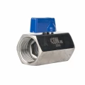 Кран шаровой DN.ru 1/2″ Ду15 Ру63 корпус - пищевая нержавеющая сталь AISI 304 (аналог 08Х18Н10), неполнопроходной, внутренняя/внутренняя резьба, уплотнение - PTFE, с рукояткой (BV3131P-SP-T-H)