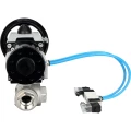 Кран шаровой DN.ru BV3232P(4pc)-SP-3WL-T-ISO-H Ду80 Ру40, стандартнопроходной, четырехсоставной, корпус - нержавеющая сталь 316, уплотнение - PTFE, внутренняя резьба, с пневмоприводом PA-DA-105-1 двойного действия, пневмораспределителем 4V320-08 220В