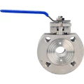 Кран шаровой DN.ru BV3232P-FP-Fb-ISO-H WDVF Ду50 Ру16 полнопроходной, межфланцевый, корпус - нержавеющая сталь 316, уплотнение - PTFE, с ISO-фланцем и рукояткой