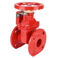 Задвижка клиновая 30ч39р (аналог МЗВГ) DN.ru GVWN1414S-2W-F-S signal box red Ду80 Ру10/16 фланцевая, корпус - чугун GGG50, уплотнение - силикон, со штурвалом и невыдвижным штоком, с устройством контроля положения, цвет - красный