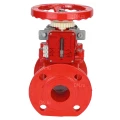 Задвижка клиновая 30ч39р (аналог МЗВГ) DN.ru GVWN1414S-2W-F-S signal box red Ду80 Ру10/16 фланцевая, корпус - чугун GGG50, уплотнение - силикон, со штурвалом и невыдвижным штоком, с устройством контроля положения, цвет - красный