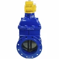 Задвижка клиновая 30ч939р (аналог МЗВ) DN.ru GVWN1414E-2W-F Ду300 Ру10 фланцевая,клин - обрезиненный, шпиндель - невыдвижной, корпус - чугун GGG-50, уплотнение - EPDM, с электроприводом DN.ru MT-N-030EM-О1-220VAC-У1, цвет- синий