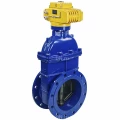 Задвижка клиновая 30ч939р (аналог МЗВ) DN.ru GVWN1414E-2W-F Ду300 Ру10 фланцевая,клин - обрезиненный, шпиндель - невыдвижной, корпус - чугун GGG-50, уплотнение - EPDM, с электроприводом DN.ru MT-N-030EM-О1-220VAC-У1, цвет- синий