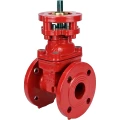 Задвижка клиновая 30ч939р DN.ru GVWN1414E-2W-F Ду50 Ру10/16, фланцевая, корпус - чугун GGG50, уплотнение - EPDM, c ISO-фланцем и невыдвижным голым штоком, цвет - красный, крутящий момент 22Нм