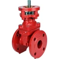 Задвижка клиновая 30ч939р DN.ru GVWN1414E-2W-F Ду80 Ру10/16, фланцевая, корпус - чугун GGG50, уплотнение - EPDM, c ISO-фланцем и невыдвижным голым штоком, цвет - красный, крутящий момент 28Нм