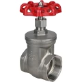Задвижка клиновая DN.ru GVWR3131M-2W-T-S Ду20 Ру16 резьбовая, шпиндель - выдвижной, корпус - нержавеющая сталь SS304, клин - нержавеющая сталь SS304, уплотнение - металл, управление - штурвал
