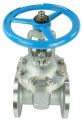 Задвижка клиновая 30нж41нж DN.ru GVWR3131M-2W-F-S Ду80 Ру16 фланцевая, корпус - нержавеющая сталь 304, материал клина - нержавеющая сталь 304, уплотнение - металл, со штурвалом GAIR