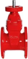 Задвижка клиновая Reon RSV02RED Ду125 Ру16 фланцевая, клин - обрезиненный, корпус - чугун, уплотнение - EPDM, с голым штоком, цвет- красный