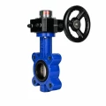 Затвор дисковый поворотный DN.ru WBV1616E-2W-Fb-H Ду100 Ру16 LUG межфланцевый, корпус - чугун QT450, диск - чугун QT450, уплотнение - EPDM, с редуктором HGB RQN1-180Z