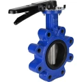 Затвор дисковый поворотный DN.ru WBV1631E-2W-Fb-H Ду125 Ру16 LUG межфланцевый, корпус - чугун QT450, диск - нержавеющая сталь 304, уплотнение - EPDM, с рукояткой Затвор дисковый поворотный DN.ru WBV1631E-2W-Fb-H Ду125 Ру16 LUG межфланцевый, корпус - чугун QT450, диск - нержавеющая сталь 304, уплотнение - EPDM, с рукояткой