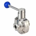 Затвор дисковый поворотный кламповый DN.ru WBV3131E-2W-C-H Ду40 Ру10 корпус - пищевая нержавеющая сталь 304, уплотнение – EPDM, присоединение - кламп (clamp), с рукояткой