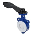 Затвор дисковый поворотный DN.ru WBV3434Pf-2W-Fb-H Ду50 Ру16 корпус - углеродистая сталь WCB, диск - углеродистая сталь WCB, футерованный PTFE, уплотнение - PTFE, межфланцевый, с рукояткой